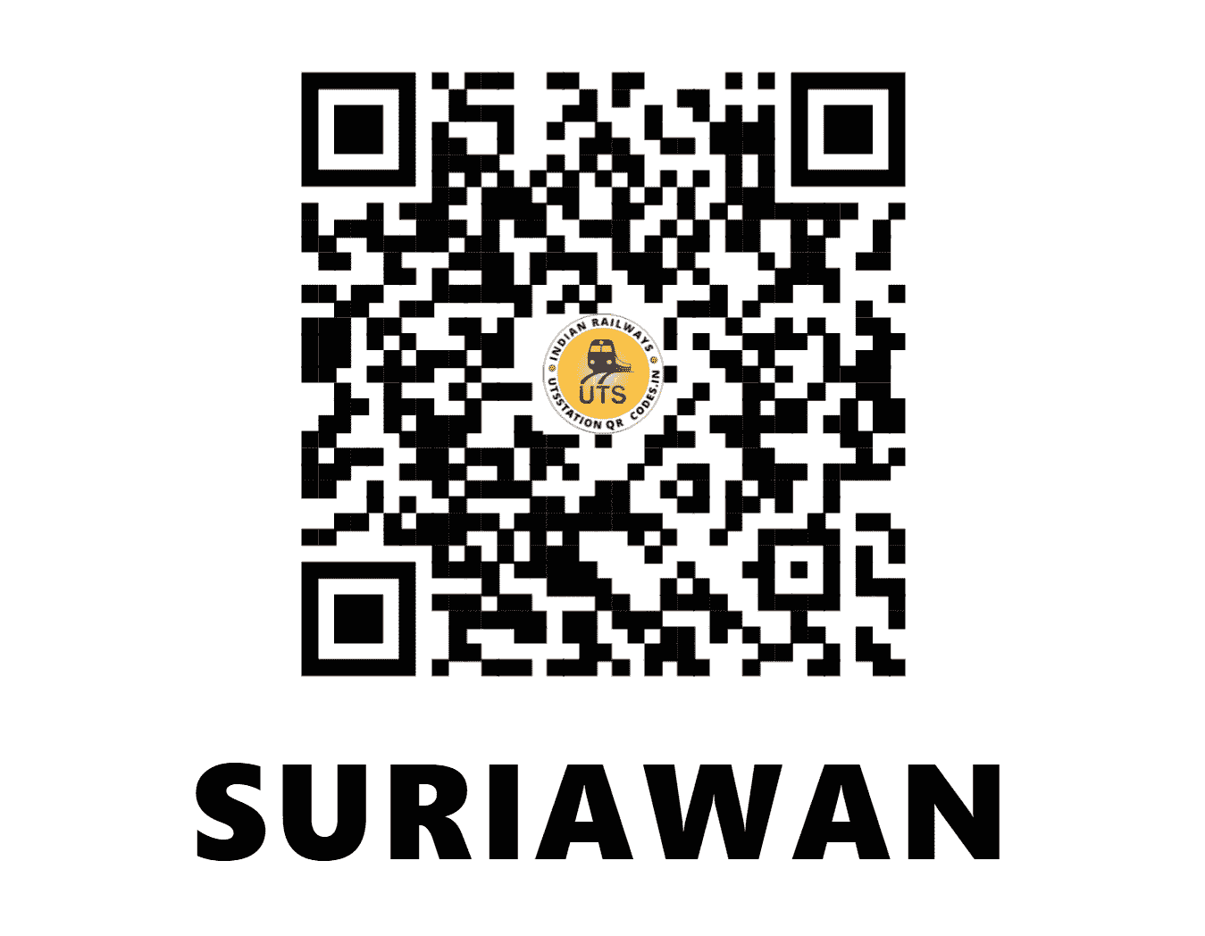UTS QR Code for SURIAWAN - SAW (NR - UTTAR PRADESH)